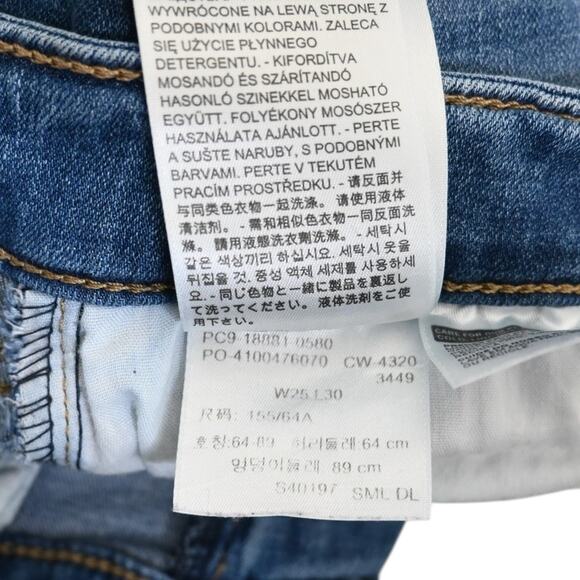 Levi's 711 Skinny Distressed Jean Womens 25 - Picture 11 of 12